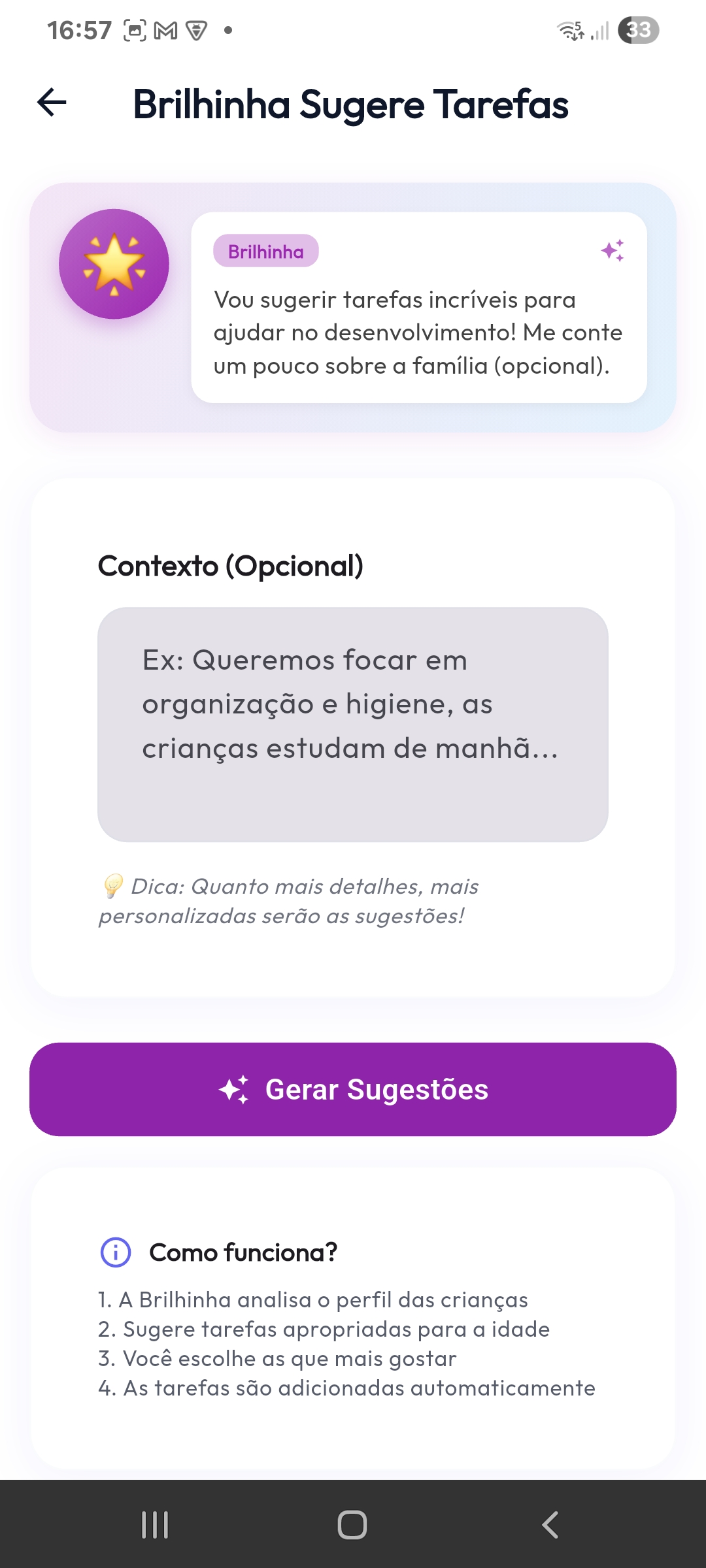 Brilhinha - Assistente IA